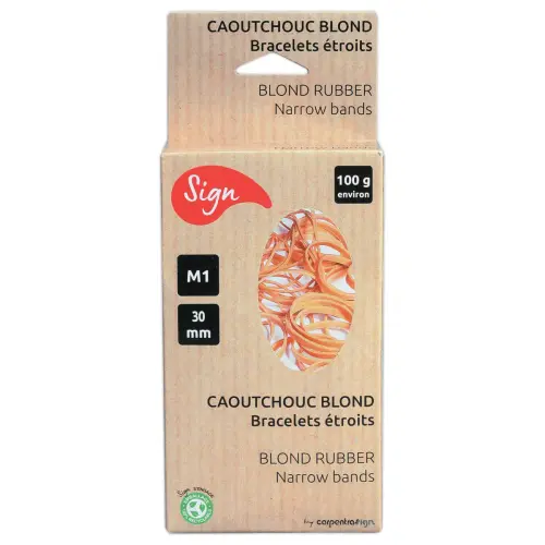 Boîte de bracelets caoutchoucs étroits30 mm - Boîte de 100 g