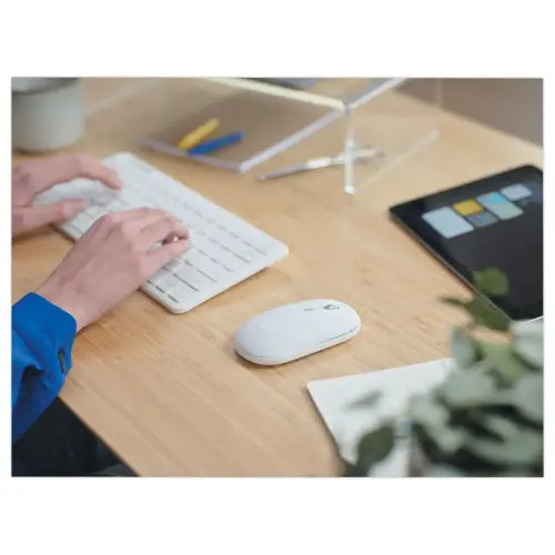 Pack clavier Qwerty & souris sans fil LYRA Bluetooth - ECO - blanc