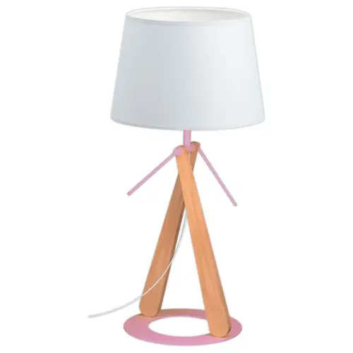 Lampe E27 ZAZOU rose 