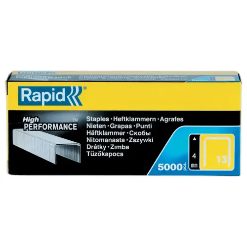 5000 Rapid Agrafes en fil fin n° 13/4, boîte de 5000 agrafes