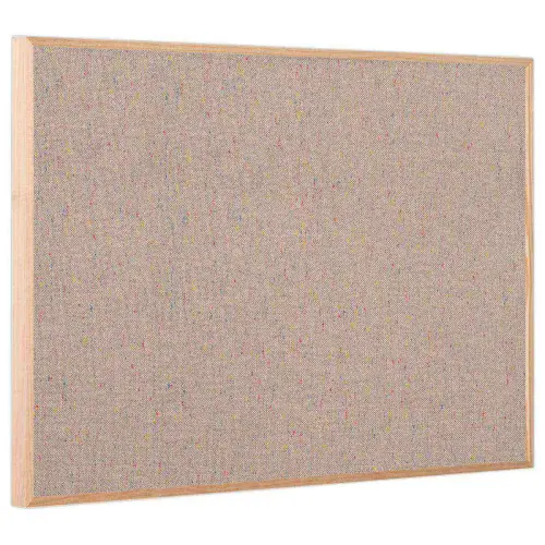 Tableau tissus gris cadre bois 40 x 60cm