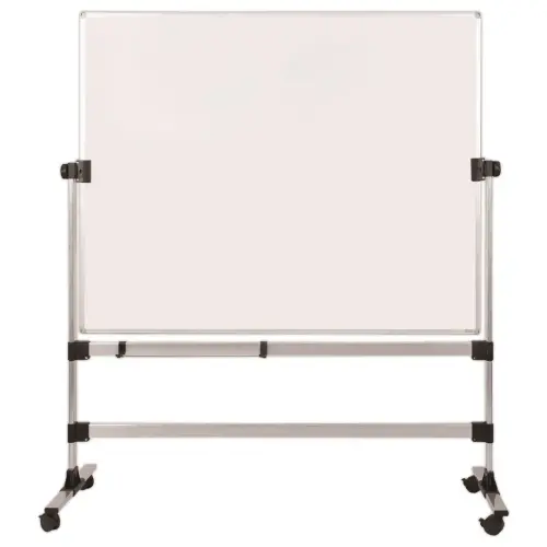 Tableau blanc &eacute;maill&eacute; pivotant 120 x 150 cm 