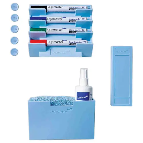 Porte-accessoires magn&eacute;tique bleu pour tableau blanc - LEGAMASTER 
