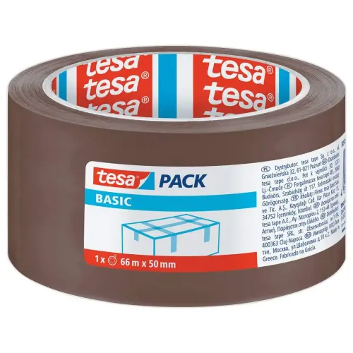 6 Adhésifs polypropylène Basik tesapack®Havane