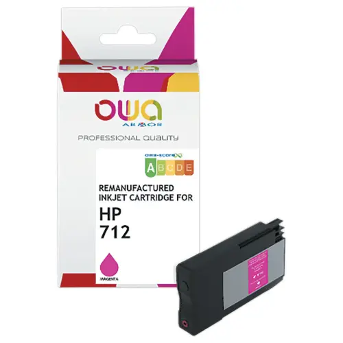 Cartouche jet d'encre compatible HP 712 Magenta 