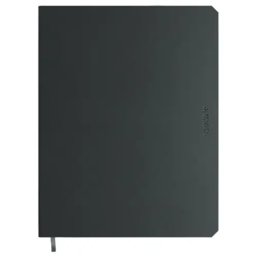 Carnet de Kempen large lign&eacute; Ashblack - Noir 