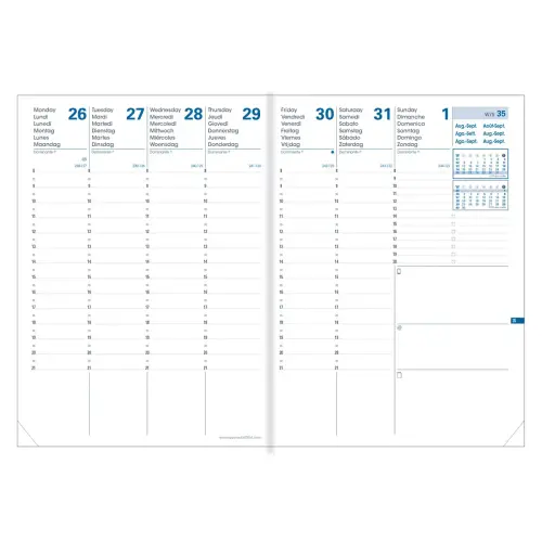 Agenda semainier QuoVadis Everest - 21x27cm - Camel