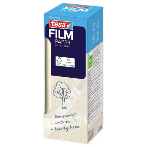 8 Rubans adhésifs Tesafilm® Paper 33M X 19mm - les 8 rouleaux