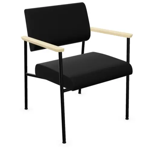 Fauteuil accueil noir 