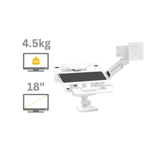 Support PC portable pour bras Tallo - blanc