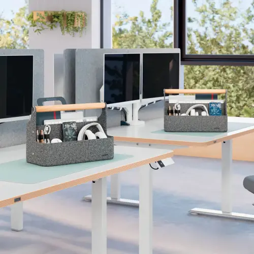 Organiseur de bureau portable - Avec poignée - Gris foncé - Leitz