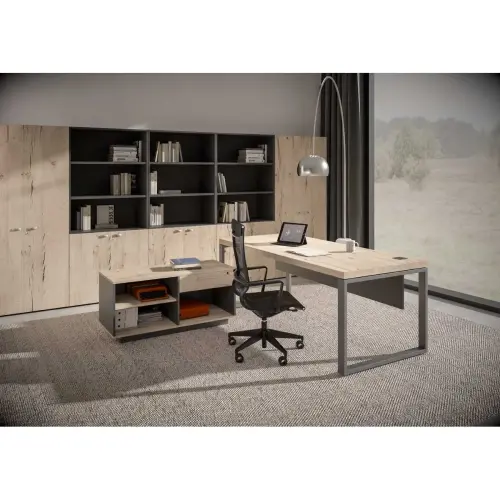 Bureau Milan - L180 - Crédence - Métal et chêne