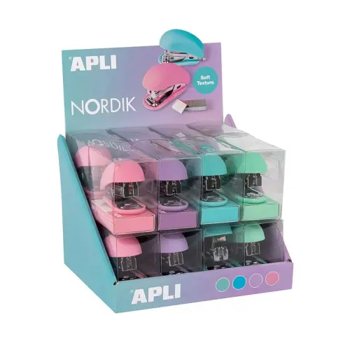 16 Agrafeuses Nordik Collection - Couleurs assorties - Apli 