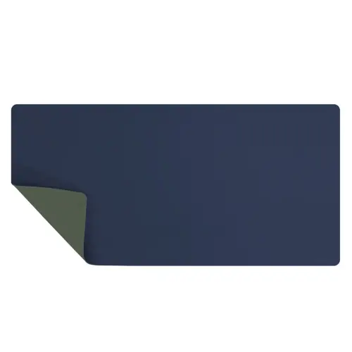 Tapis sous-main r&eacute;versible - 80 x 40 cm - Marine / vert - Fellowes 