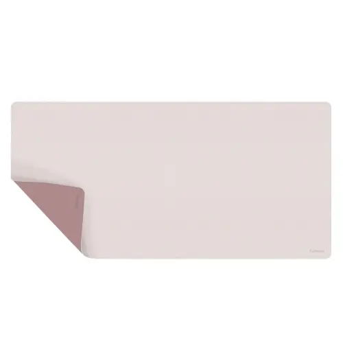 Tapis sous-main r&eacute;versible - 80 x 40 cm - Rose et taupe - Fellowes 