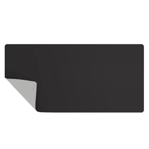 Tapis sous-main réversible - 80 x 40 cm - Noir et gris - Fellowes