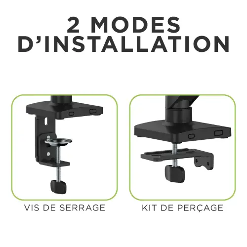 Bras porte-écran ERGO LINE - Noir - T'nB