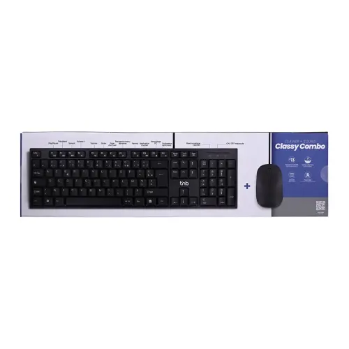 Pack clavier + souris filaires - Noir - T'nB 