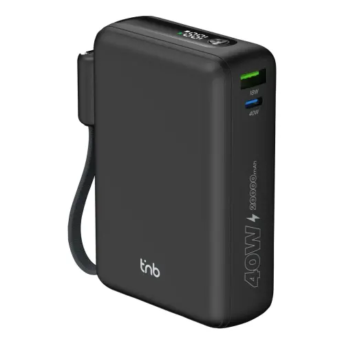 Batterie externe - C&acirc;ble USB-C - 40W - T'nb 