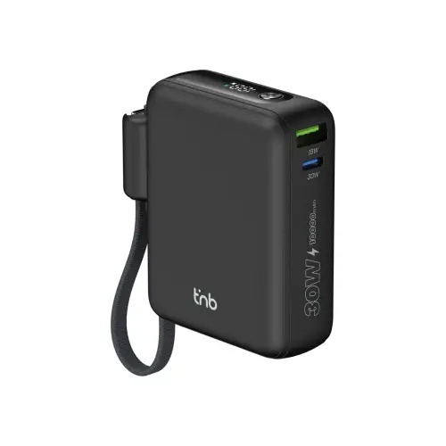 Batterie externe - C&acirc;ble USB-C - 30W - T'nb 