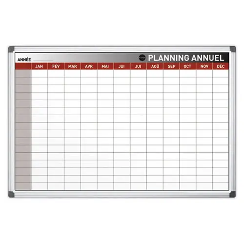 Planning annuel magnétique sérigraphié - Bi-Office