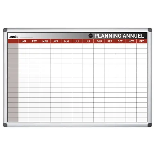 Planning annuel magnétique sérigraphié - Bi-Office