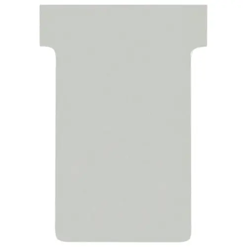 100 Fiches T pour planning - Taille 2 - Argent - Nobo