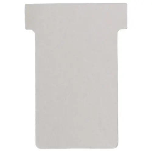 100 Fiches T pour planning - Taille 2 - Argent - Nobo