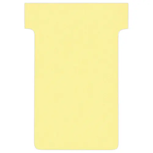 100 Fiches T pour planning - Taille 2 - Jaune - Nobo 