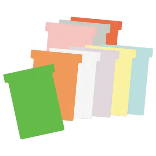 100 Fiches T pour planning - Taille 3 - Blanc - Nobo 