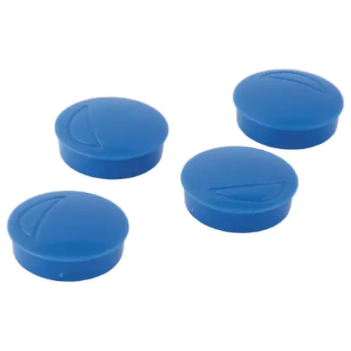 4 Aimants ronds - &Oslash; 32 mm - Bleu 