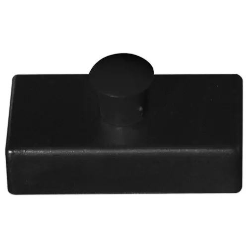 4 Aimants rectangulaires &agrave; bouton 2.7 cm - Noir 