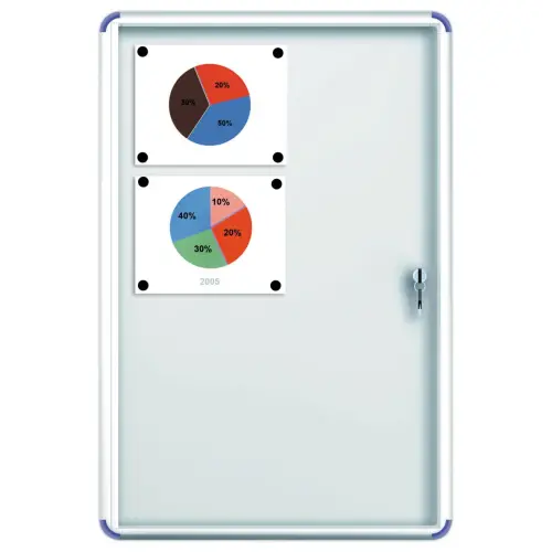 Vitrine d&rsquo;int&eacute;rieur extra-plate &ndash; Porte battante &ndash; 4 x A4 &ndash; Bi-Office 