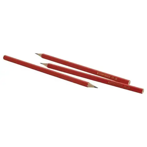12 crayons &agrave; papier &agrave; t&ecirc;te coup&eacute;e - &eacute;conomiques - 2B 