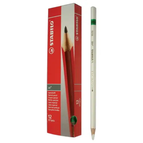 12 Crayons effaçables à sec All - Blanc - STABILO