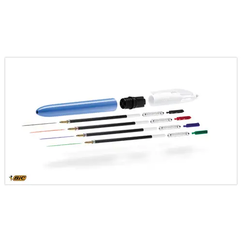 Stylo bille 4 couleurs - Écriture moyenne - BIC