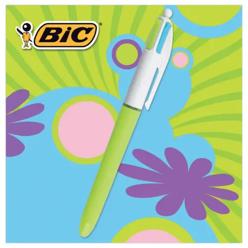 Stylo bille 4 couleurs Fashion - Écriture moyenne - BIC