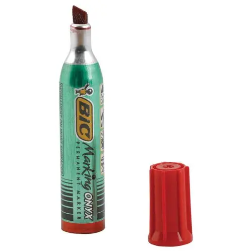 Mini marqueur permanent Marking Onyx 1481 - Pointe biseau - Rouge - BIC
