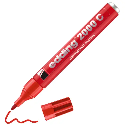 Marqueur permanent 2000 - Pointe ogive - Rouge - EDDING 