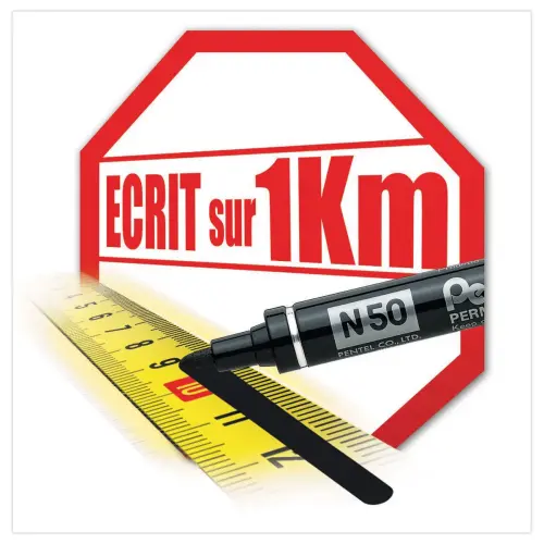 Marqueur permanent N50 pointe ogive - Noir - PENTEL