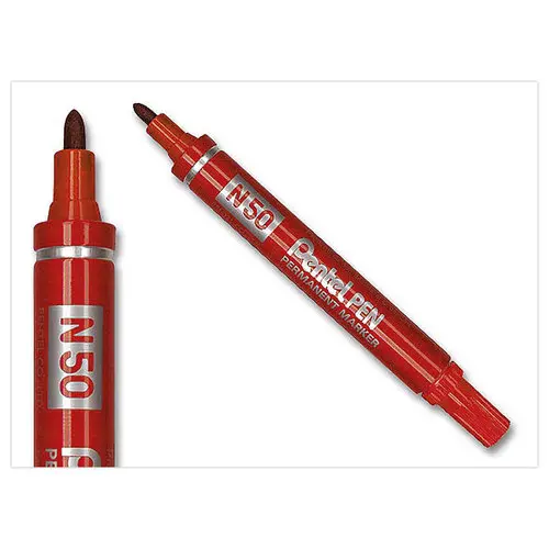 Marqueur permanent à pointe ogive N50 - Rouge - PENTEL