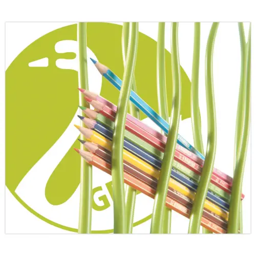 12 Crayons de couleur GREENcolors - Bois FSC&reg; - Couleurs assorties - STABILO 