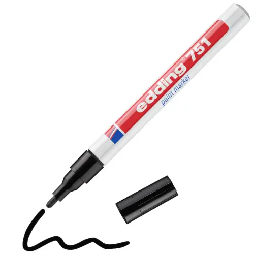 Marqueur peinture - 751 pointe fine - Noir - EDDING 