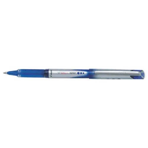 Stylo roller V Ball Grip 07 - Pointe m&eacute;tal - Ecriture moyenne - Bleu - PILOT 