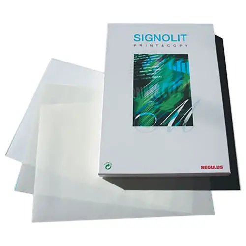 100 Films polyester blancs imperméables A4 Signolit SC 22 - Impression recto-verso - REGULUS