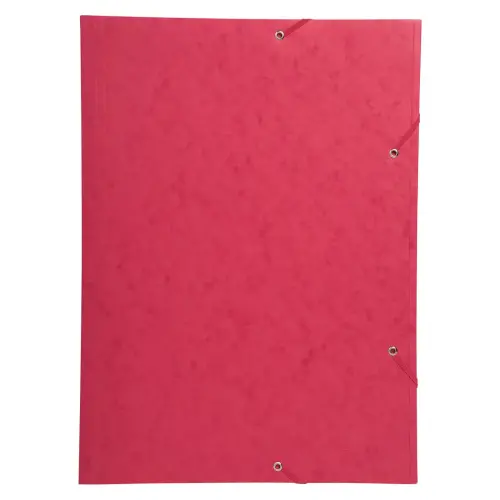 Chemise 3 rabats et élastique A3 - Rouge - EXACOMPTA