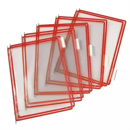 10 Poches &agrave; pivots TARIFOLD A4 - rouge 