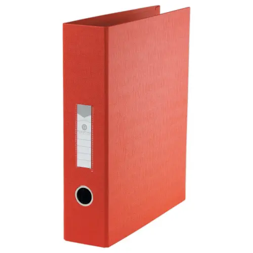 Classeur en PVC rouge anneaux en D - Dos 8cm - Anneaux &Oslash;50mm - FIDUCIAL 