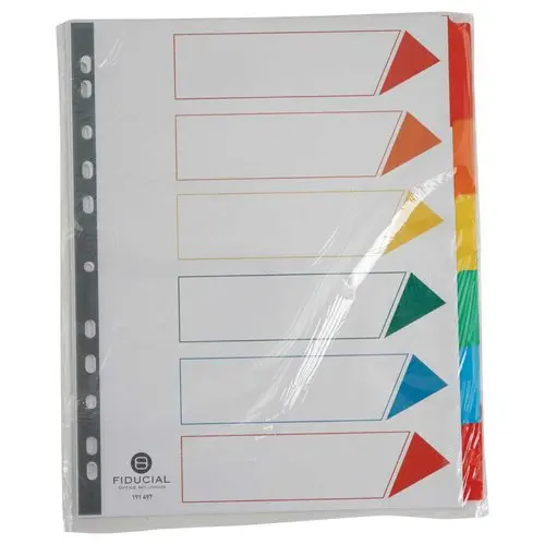 Jeu d'intercalaires A4 maxi - 6 onglets - FIDUCIAL