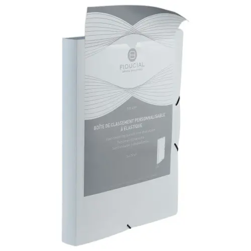 Bo&icirc;te chemise de classement personnalisable &agrave; &eacute;lastiques - Fiducial 